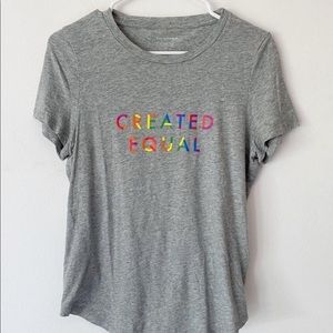 Banana Republic Gray ‘Created Equal’ Rainbow tee